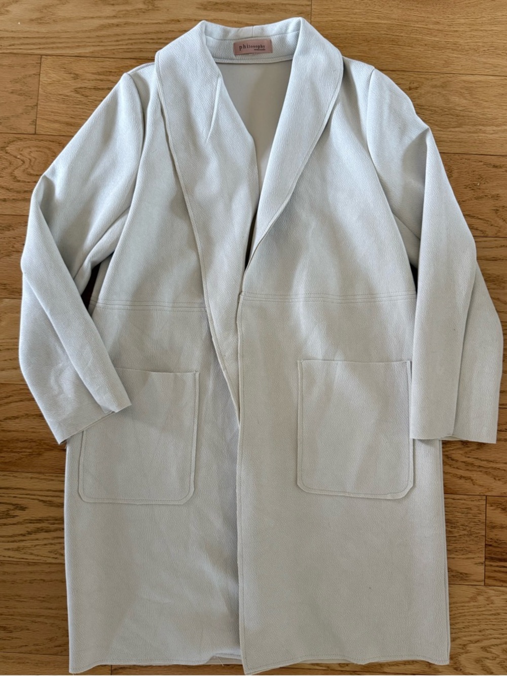 Philosophy Light Gray Trench Coat